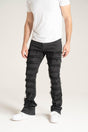 SK STRETCH STACK JEANS WITH FRAYED PATCH MULTI COLORS
