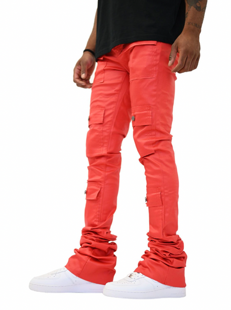 Doctrine - Stacked Wax Jeans - Red