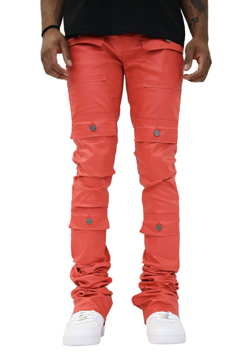 Doctrine - Stacked Wax Jeans - Red