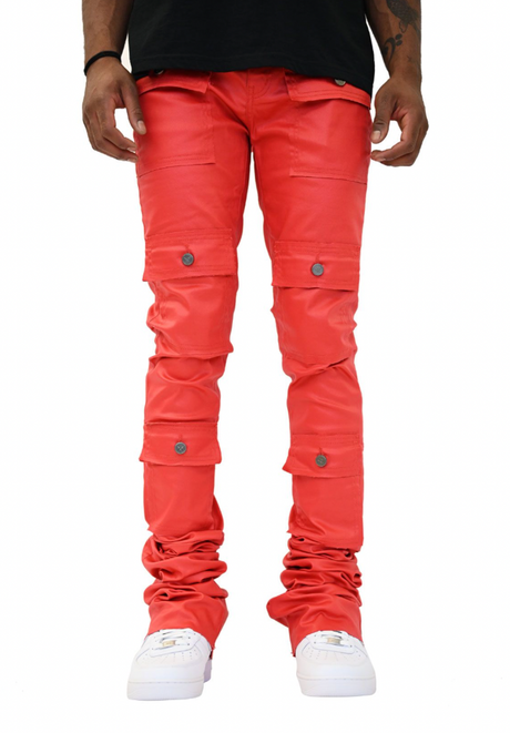 Doctrine - Stacked Wax Jeans - Red