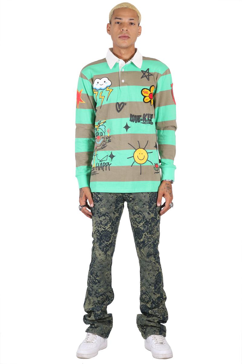 Kleep- Denim Stacked - Robin - Green