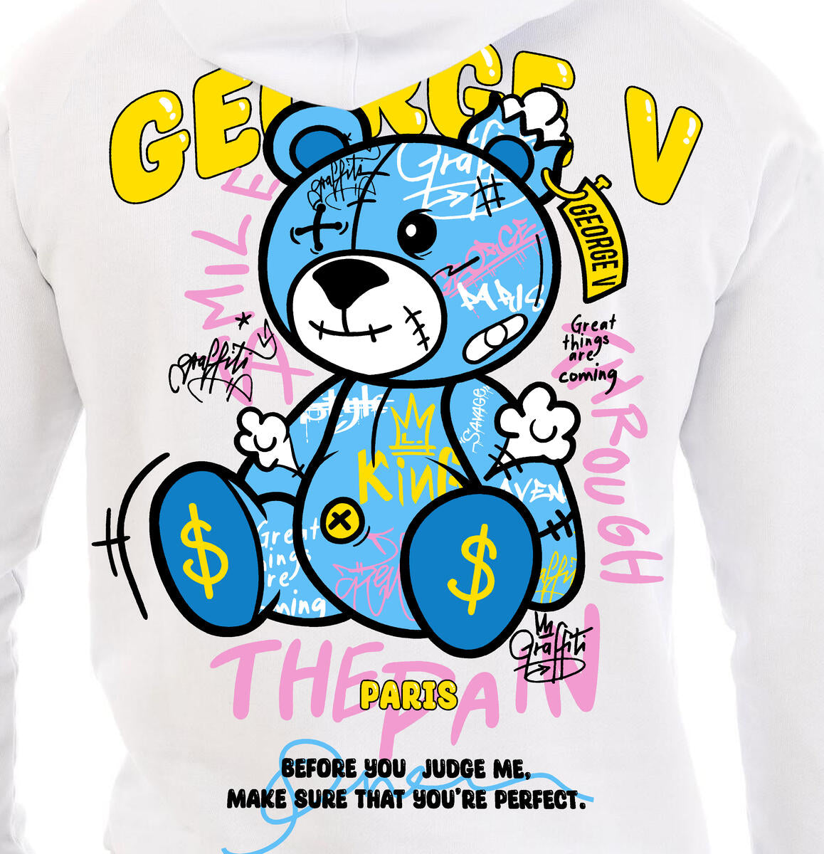 GEORGE V PARIS BEAR HOODIE MULTI COLORS