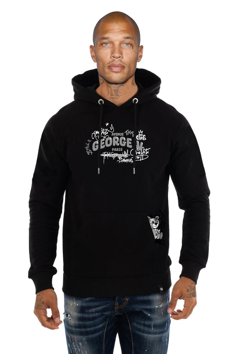George V Paris Hoodie GV2629 Black