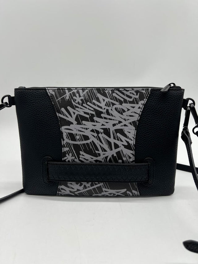 SPRAYGROUND MIDNIGHT RACEWAY GRAFFITI CROSSOVER CLUTCH W/ SHOUDLER STRAP