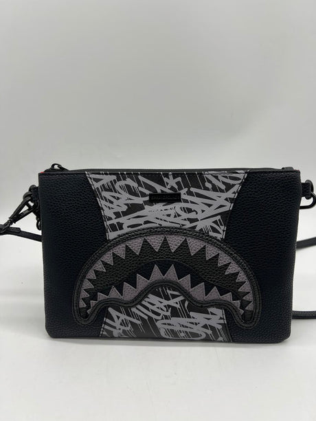 SPRAYGROUND MIDNIGHT RACEWAY GRAFFITI CROSSOVER CLUTCH W/ SHOUDLER STRAP