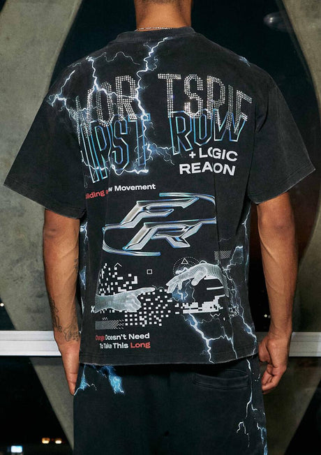 Casual Black Wash Men's Set for Streetwear