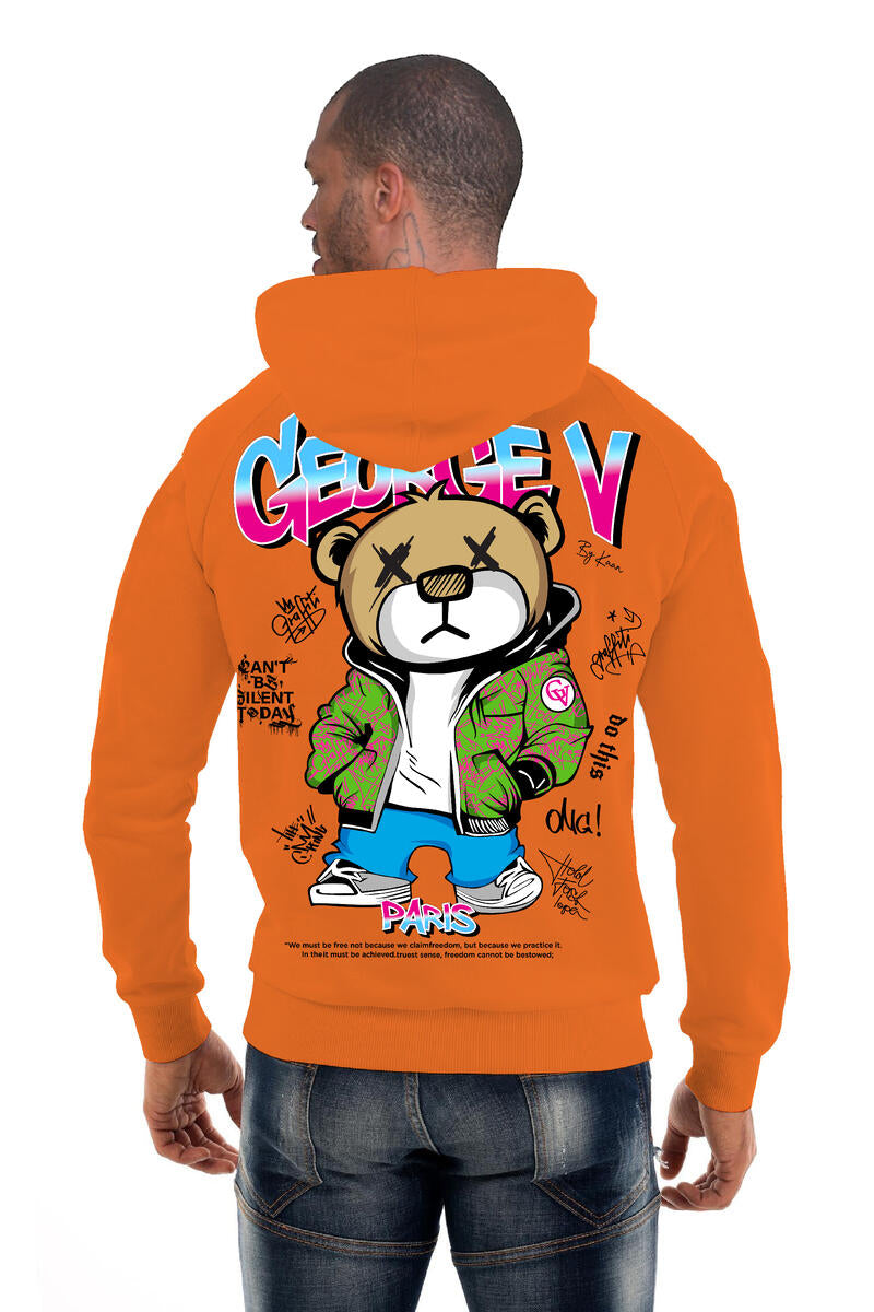 GEORGE V PARIS BEAR HOODIE MULTI COLORS- GO ONE SIZE UP