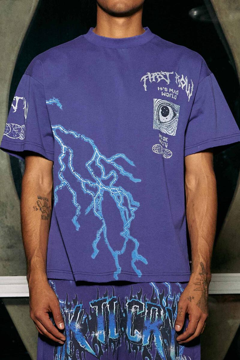 Purple Men's Loungewear Tee Detail