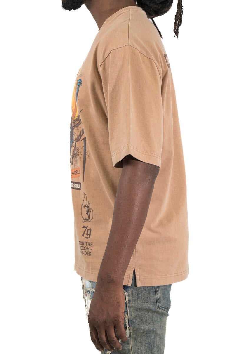 Juren Don't Gain The World T-Shirt Vintage Tobacco