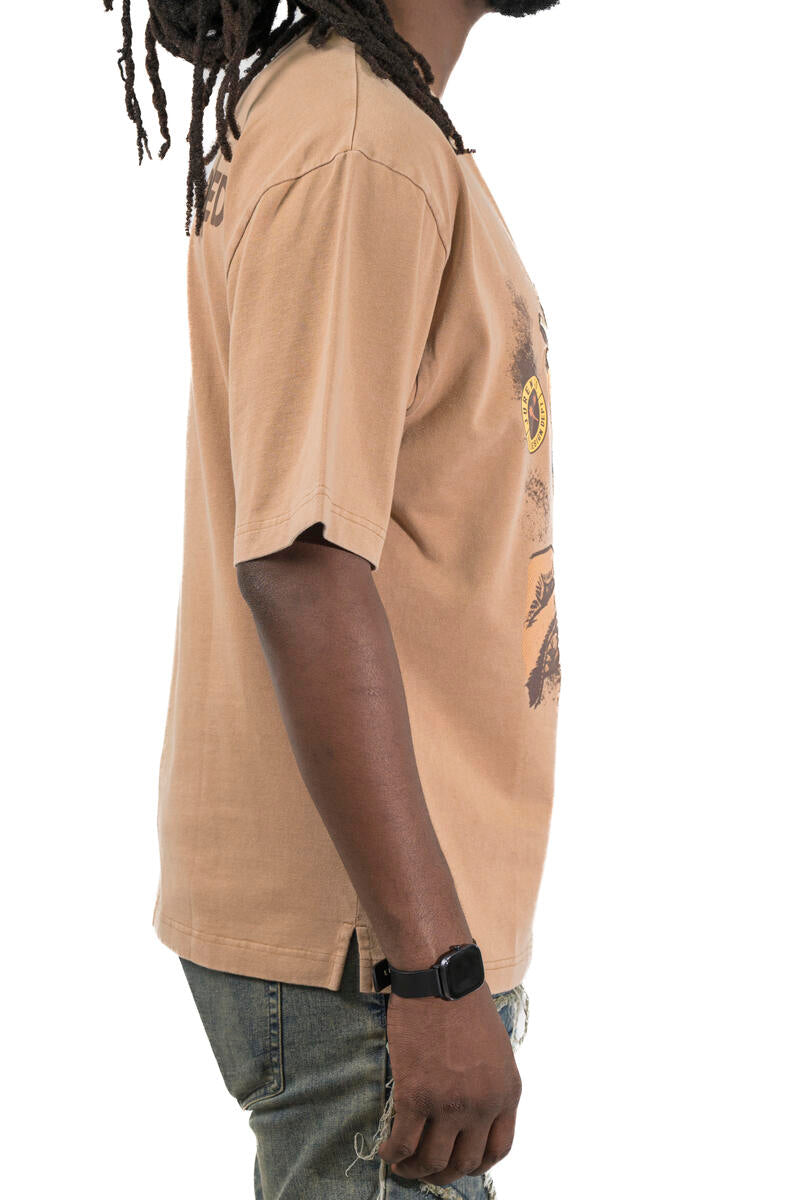 Juren Don't Gain The World T-Shirt Vintage Tobacco