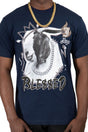 Juren Blessed Goat Navy Tee - Front View