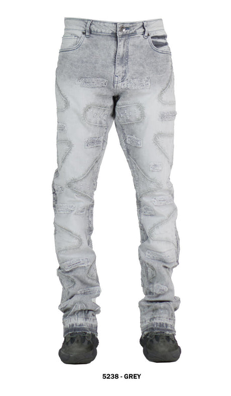 Focus Cut & Sew Stacked jeans Multi Color