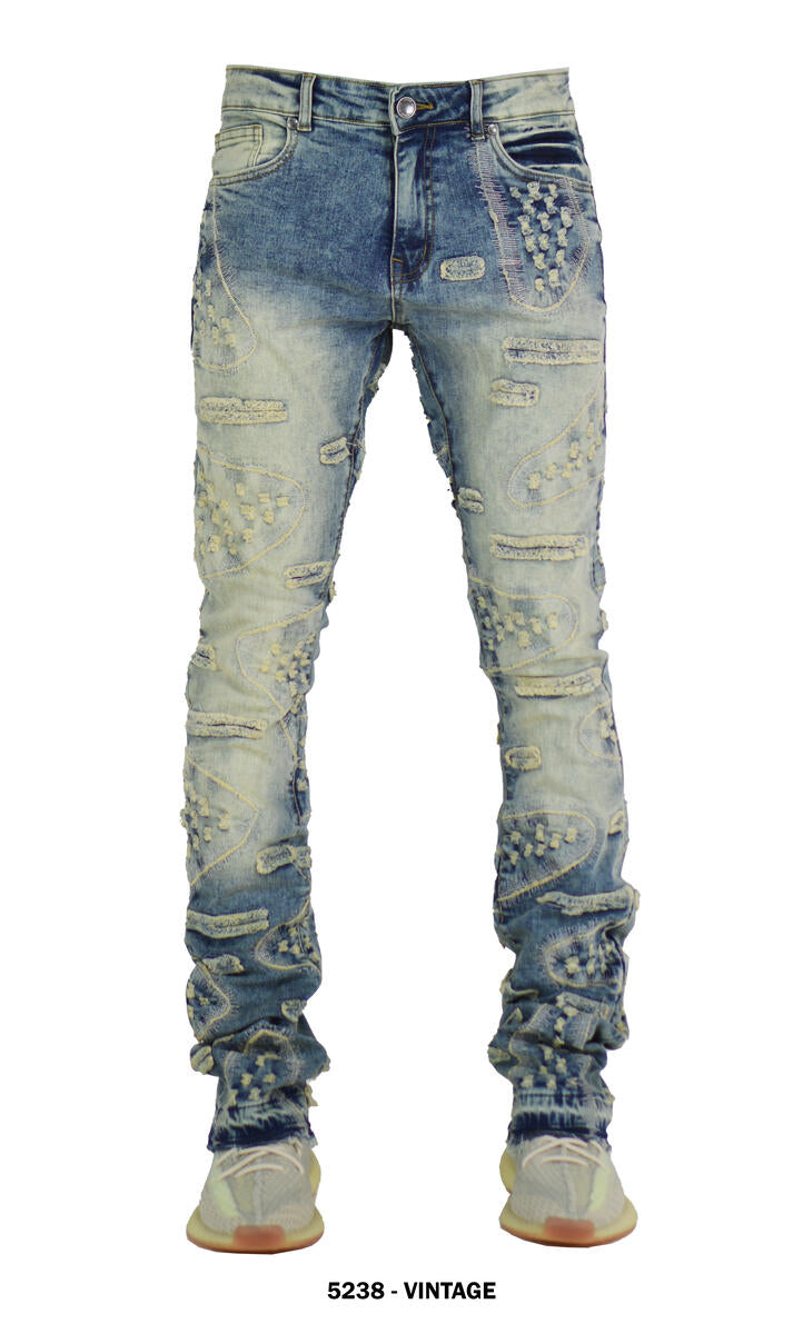 Focus Cut & Sew Stacked jeans Multi Color