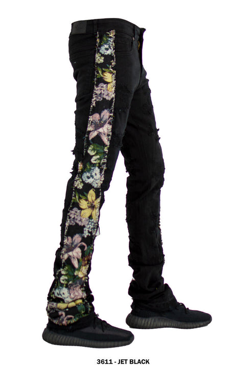 Focus - Slim Fit Stacked Jeans - Tapestry Strip Multi Colors