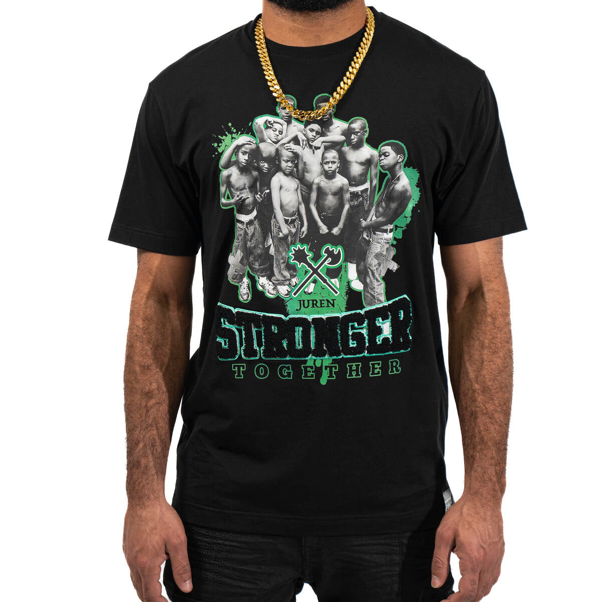 Juren Stronger Together Embroidered T-Shirt Multi Color