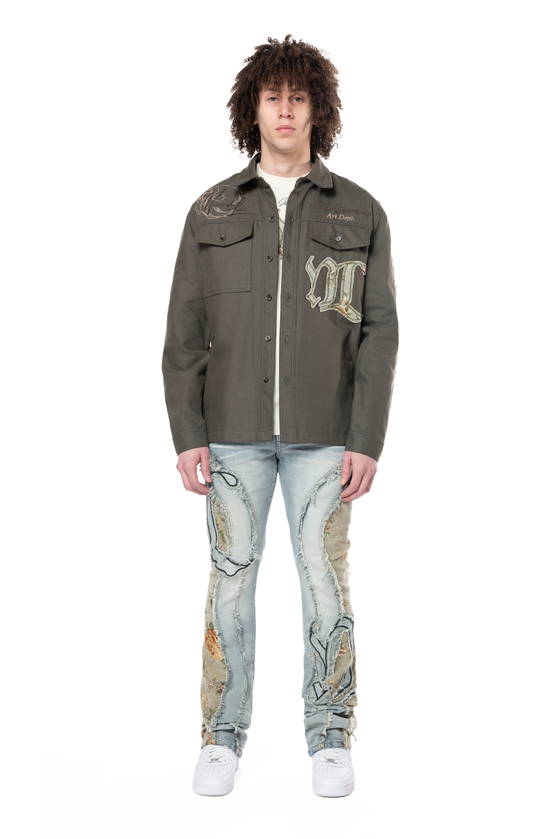 SMOKE RISE REGULAR COLLAR LS OVERSHIRT MULTI COLORS