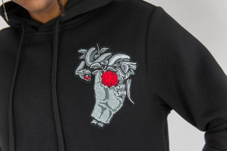 REBEL MINDS FLEECE HOODIE LAWS OF EDEN MULTI COLORS