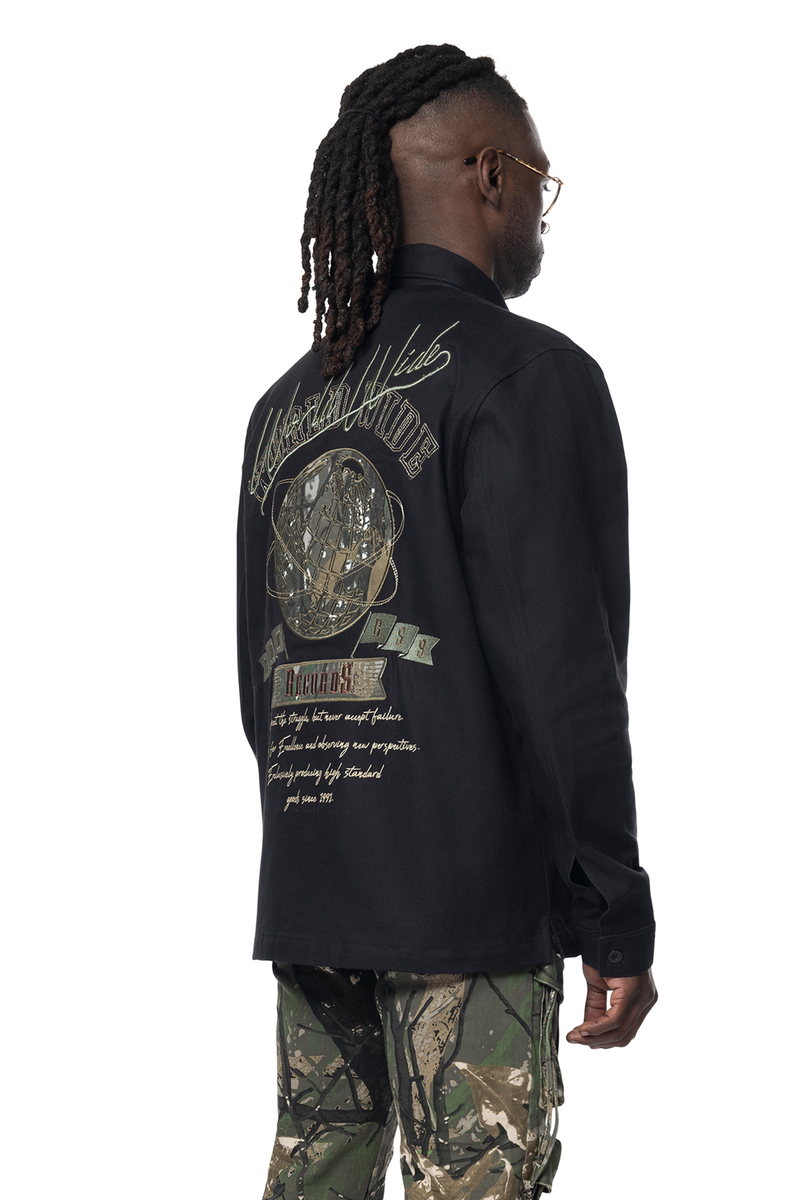SMOKE RISE TREE CAMO PATCH OVERSHIRT BLACK CAMO