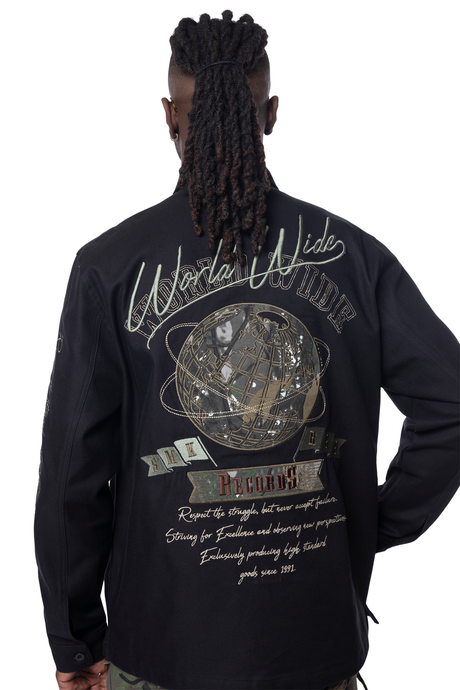 SMOKE RISE TREE CAMO PATCH OVERSHIRT BLACK CAMO