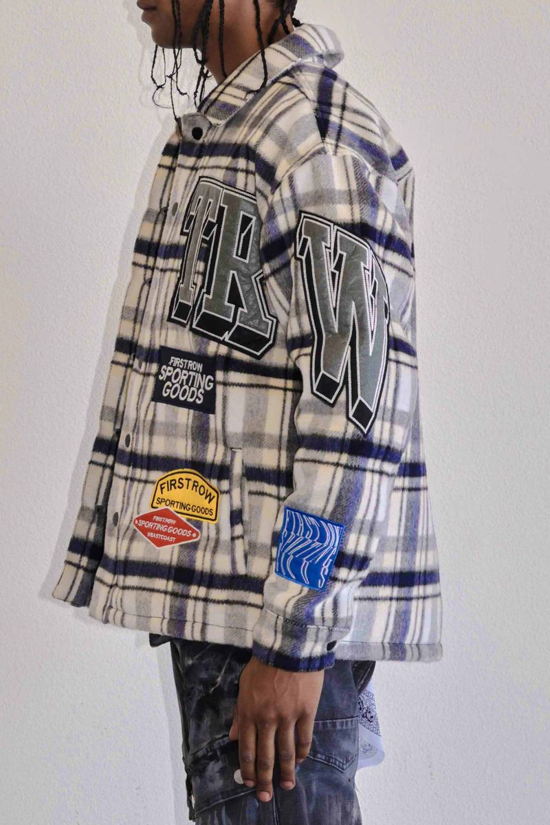 FIRST ROW SPORTING LOGO MULTI PATCHES SHACKET