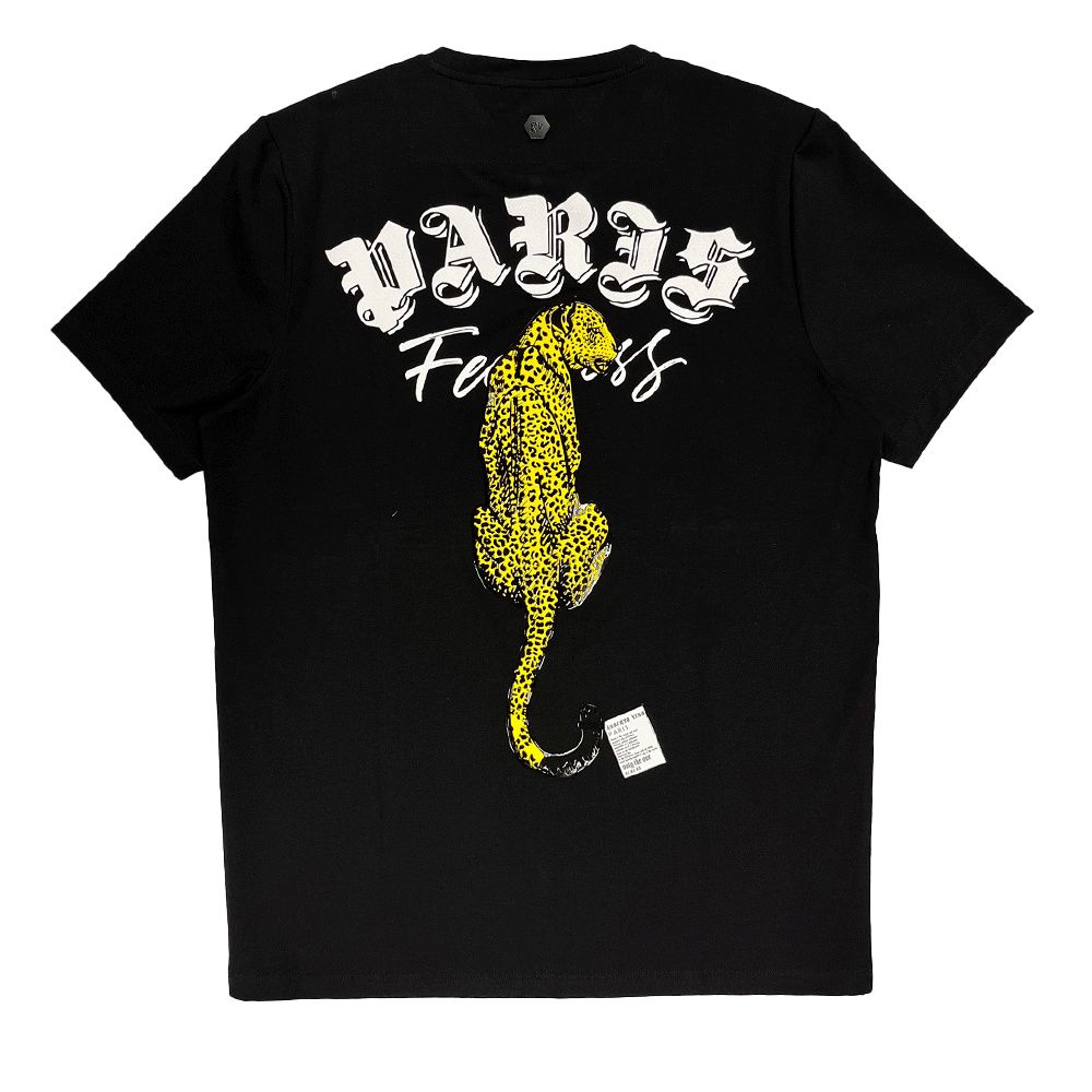 ROBERTO VINO MILANO CHEETAH T-SHIRT BLACK