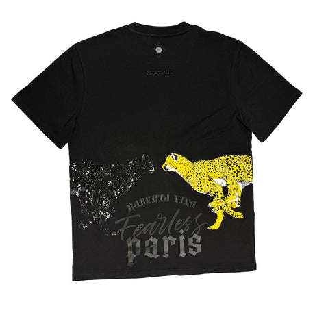 ROBERTO VINO MILANO DOUBLE CHEETAH T-SHIRT MULTI COLORS