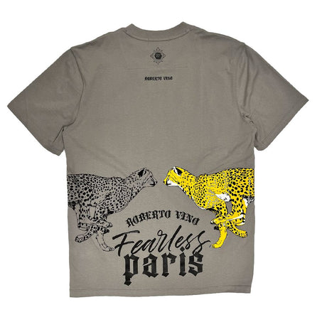 ROBERTO VINO MILANO DOUBLE CHEETAH T-SHIRT MULTI COLORS