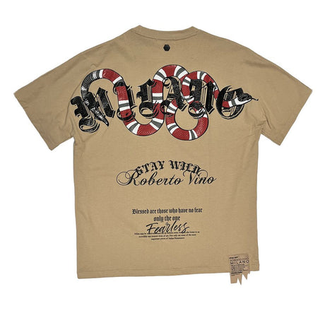ROBERTO VINO MILANO WILD SNAKE T-SHIRT MULTI COLORS