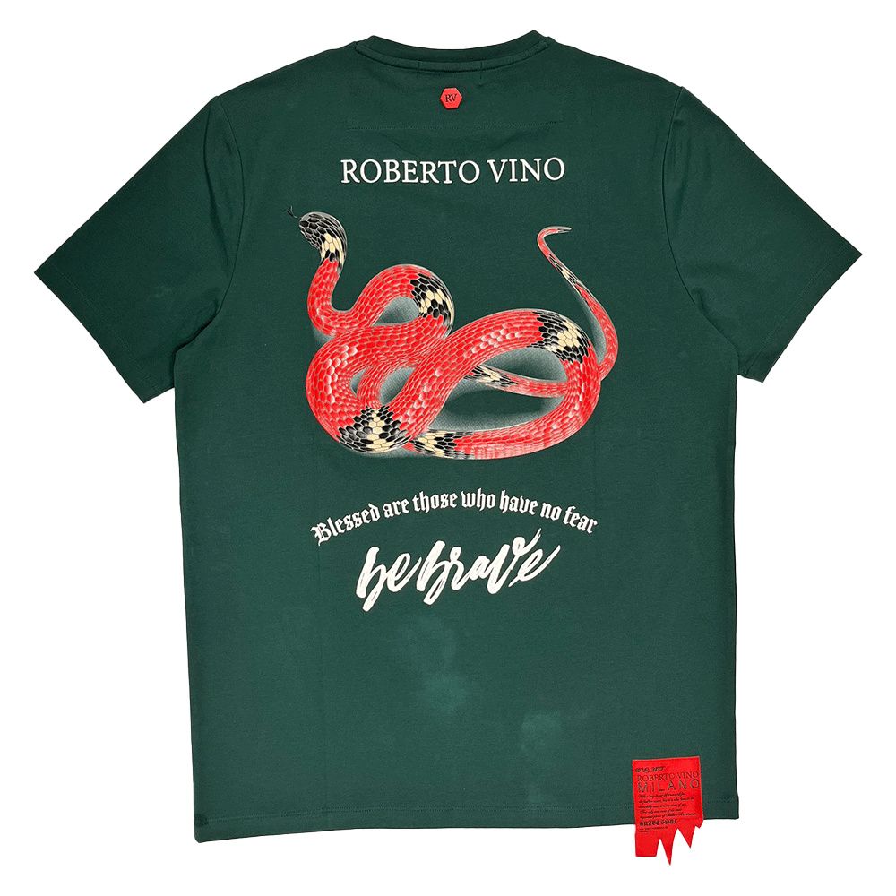 ROBERTO VINO MILANO BRAVE SNAKE T-SHIRT MULTI COLORS