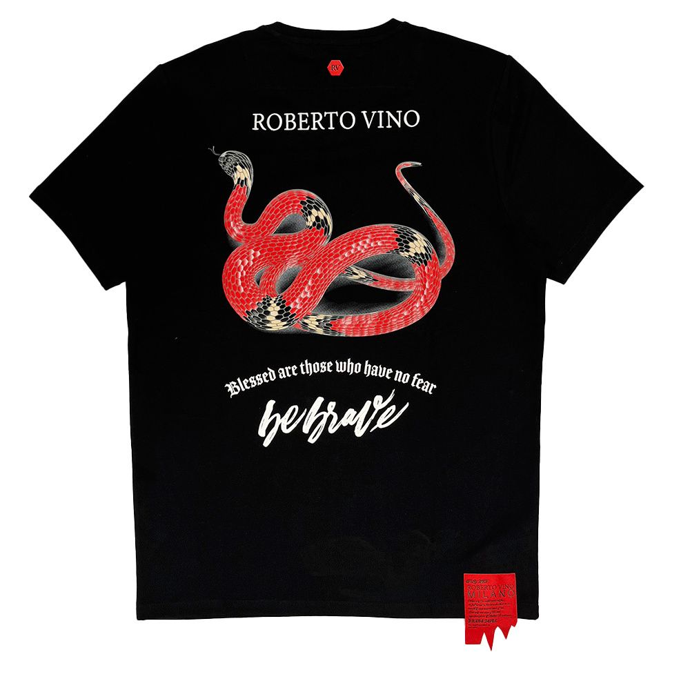 ROBERTO VINO MILANO BRAVE SNAKE T-SHIRT MULTI COLORS
