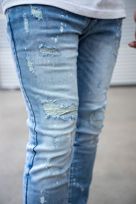 DAMATI ALVARO PREMIUM STRETCH SKINNY FIT DENIM BLUE WASH