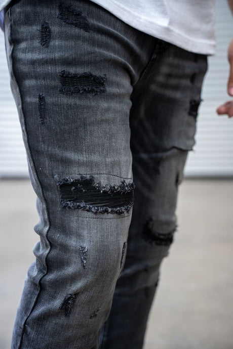 DAMATI TUSCANY PREMIUM STRETCH SKINNY FIT DENIM DARK GREY