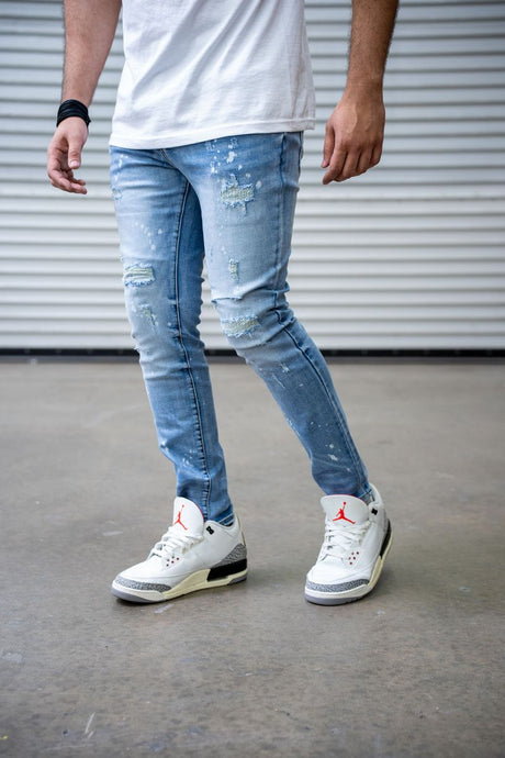 DAMATI ALVARO PREMIUM STRETCH SKINNY FIT DENIM BLUE WASH