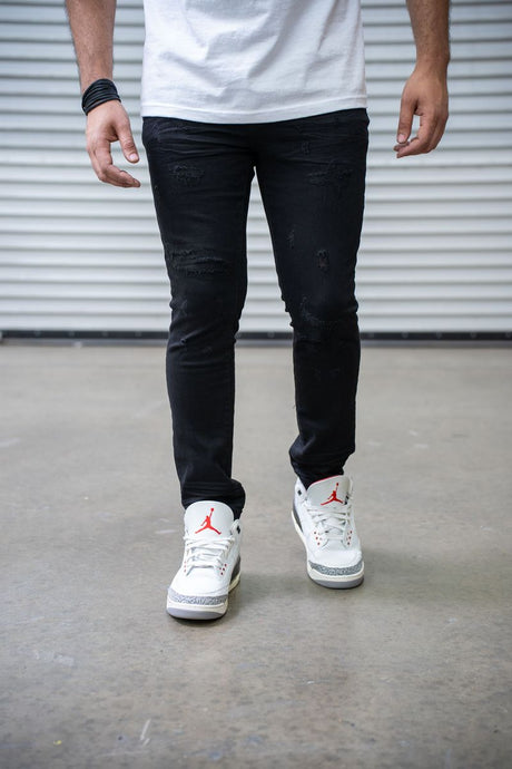 DAMATI ALVARO PREMIUM STRETCH SKINNY FIT DENIM BLACK