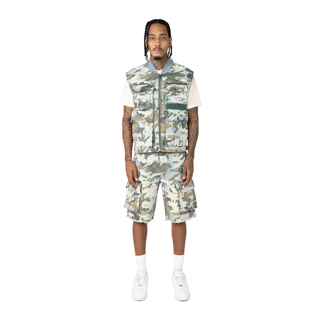 SMOKE RISE CARGO CAMO VEST MULTI COLORS