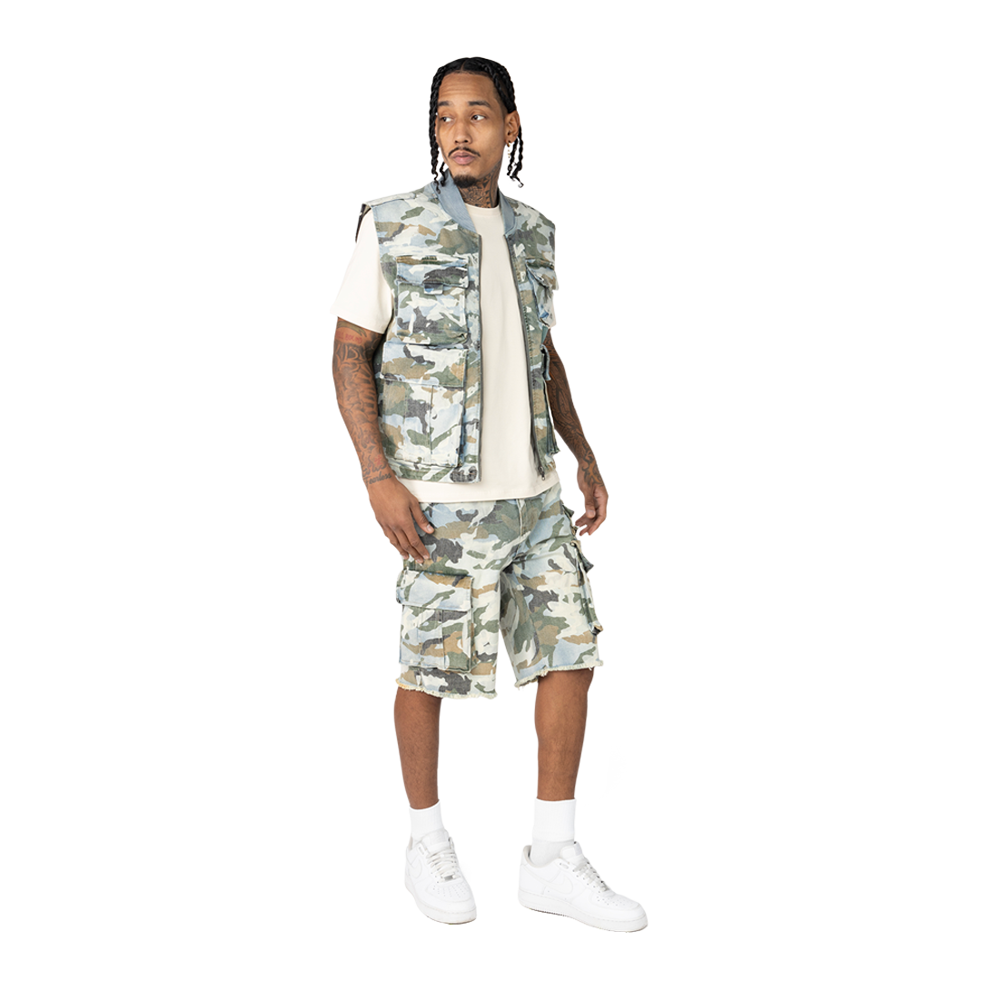 SMOKE RISE CARGO CAMO VEST MULTI COLORS