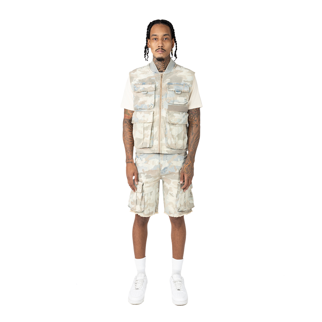 SMOKE RISE CARGO CAMO VEST MULTI COLORS