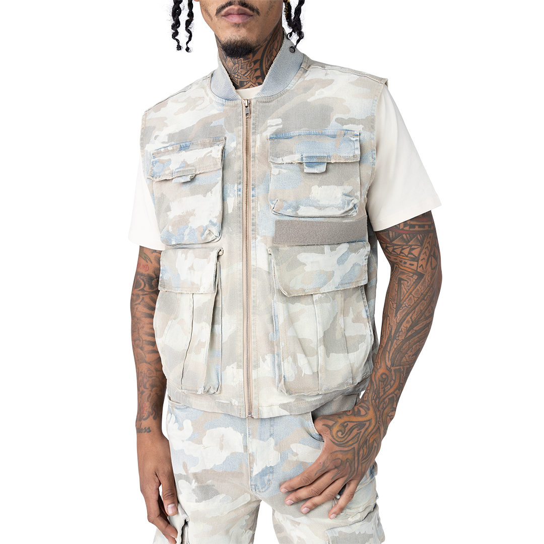 SMOKE RISE CARGO CAMO VEST MULTI COLORS