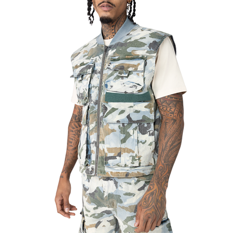 SMOKE RISE CARGO CAMO VEST MULTI COLORS
