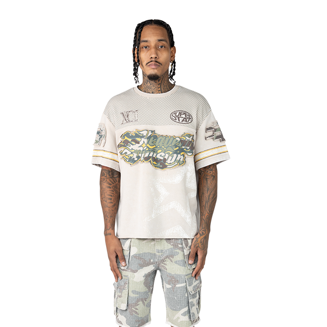 SMOKE RISE HEAVENLY DIVISION MESH T-SHIRT MULTI COLORS