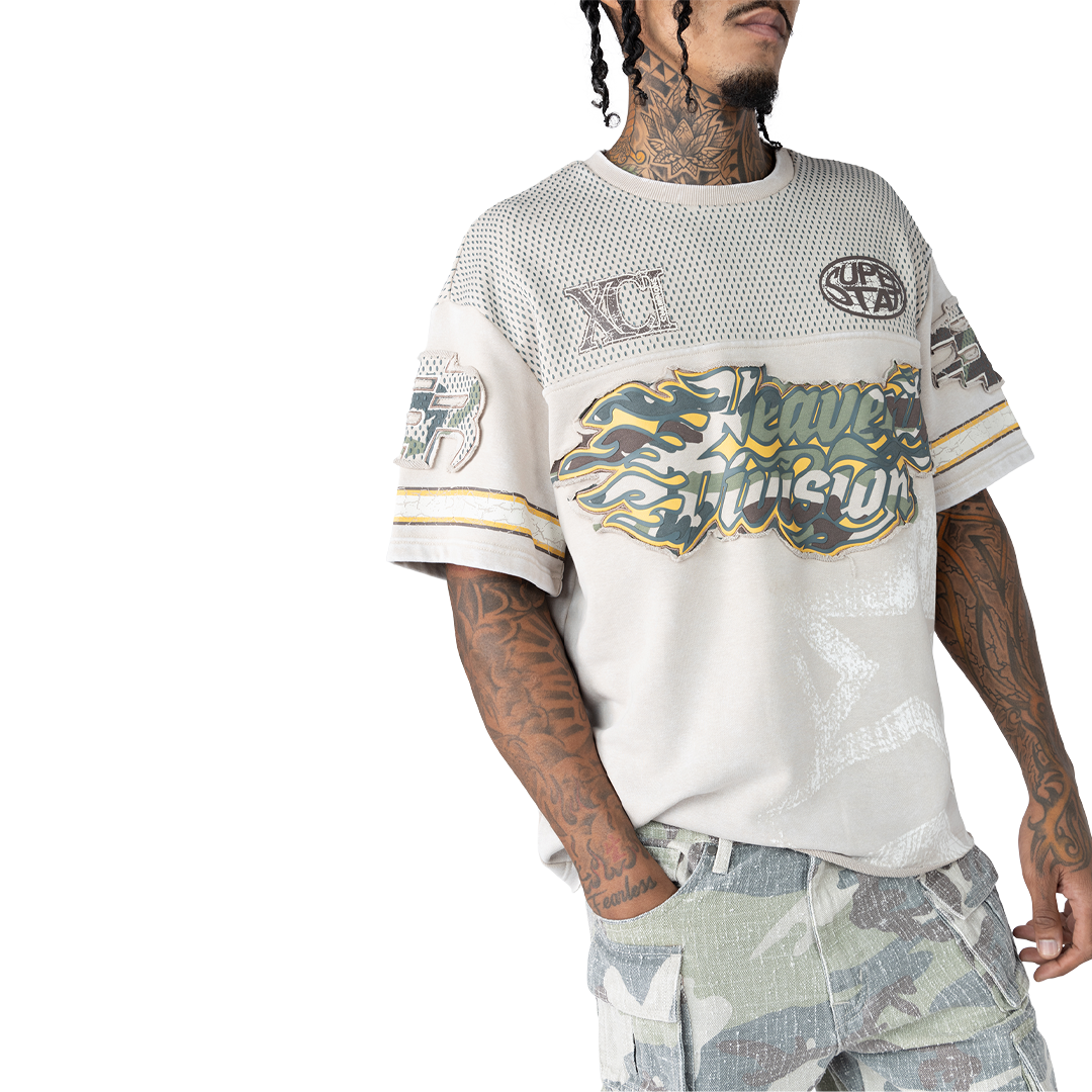 SMOKE RISE HEAVENLY DIVISION MESH T-SHIRT MULTI COLORS