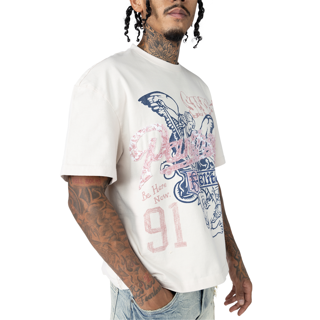 SMOKE RISE ELITE CLUB WIDE CROPPED T-SHIRT MULTI COLOR