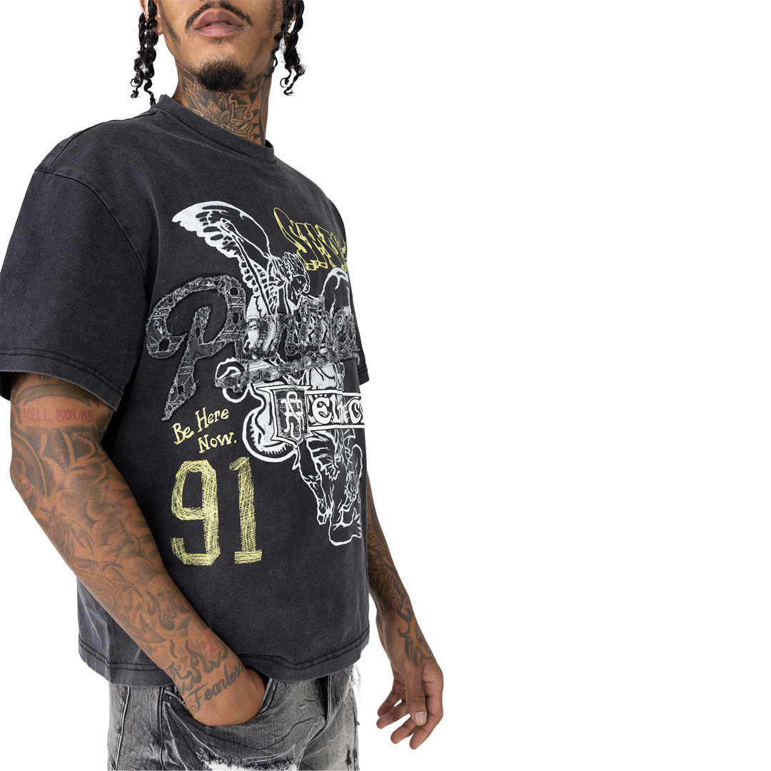 SMOKE RISE ELITE CLUB WIDE CROPPED T-SHIRT MULTI COLOR