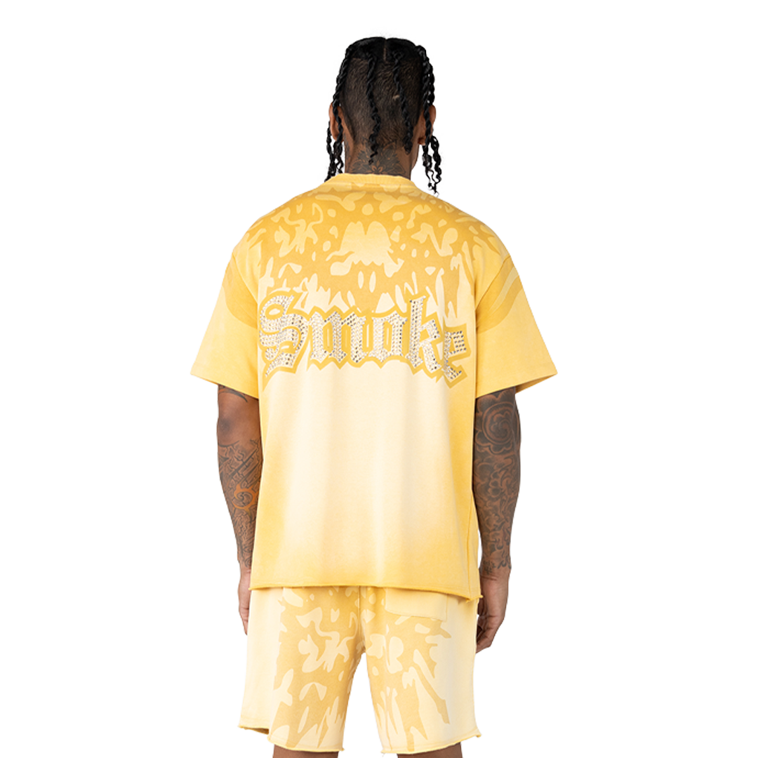 SMOKE RISE ATHLETIC DEPARTMEN OCHRE MEN SHORT SET