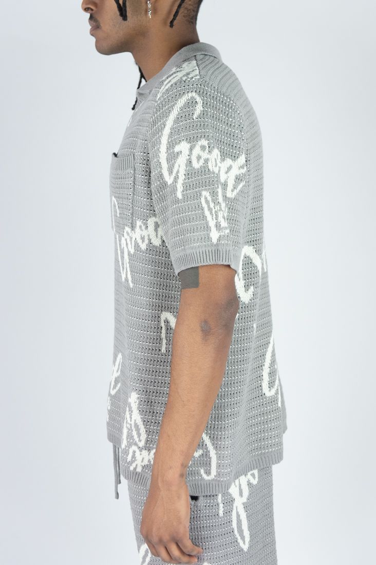 REBEL MINDS GOOD LIFE CROCHET POLO SHORT SET