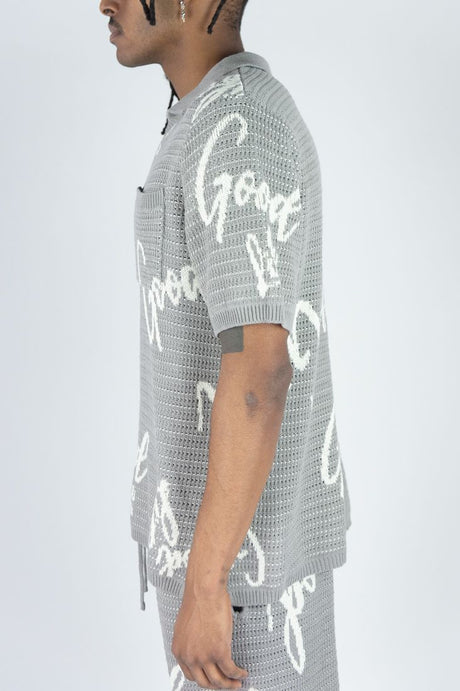 REBEL MINDS GOOD LIFE CROCHET POLO SHORT SET