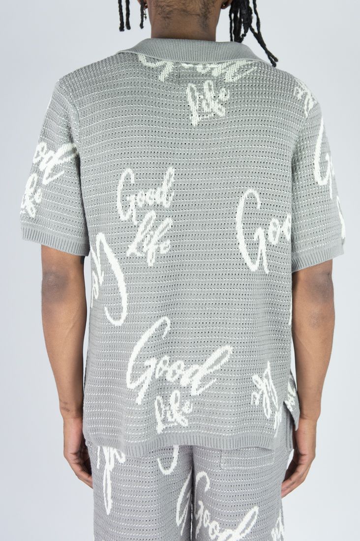 REBEL MINDS GOOD LIFE CROCHET POLO SHORT SET