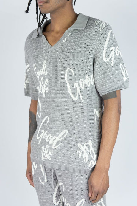 REBEL MINDS GOOD LIFE CROCHET POLO SHORT SET