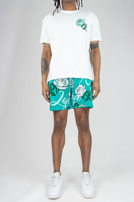 REBEL MINDS ETERNAL LOVE SWEATER SHORT SET MULTI COLORS