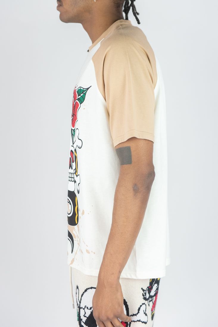 REBEL MINDS SERPENT SKULL SWEATER SHORT SET